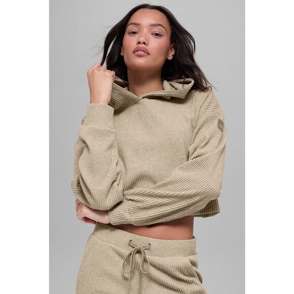 Alo Yoga Muse Hoodie Gravel Heather - XS - Picture 2 of 4